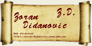 Zoran Didanović vizit kartica